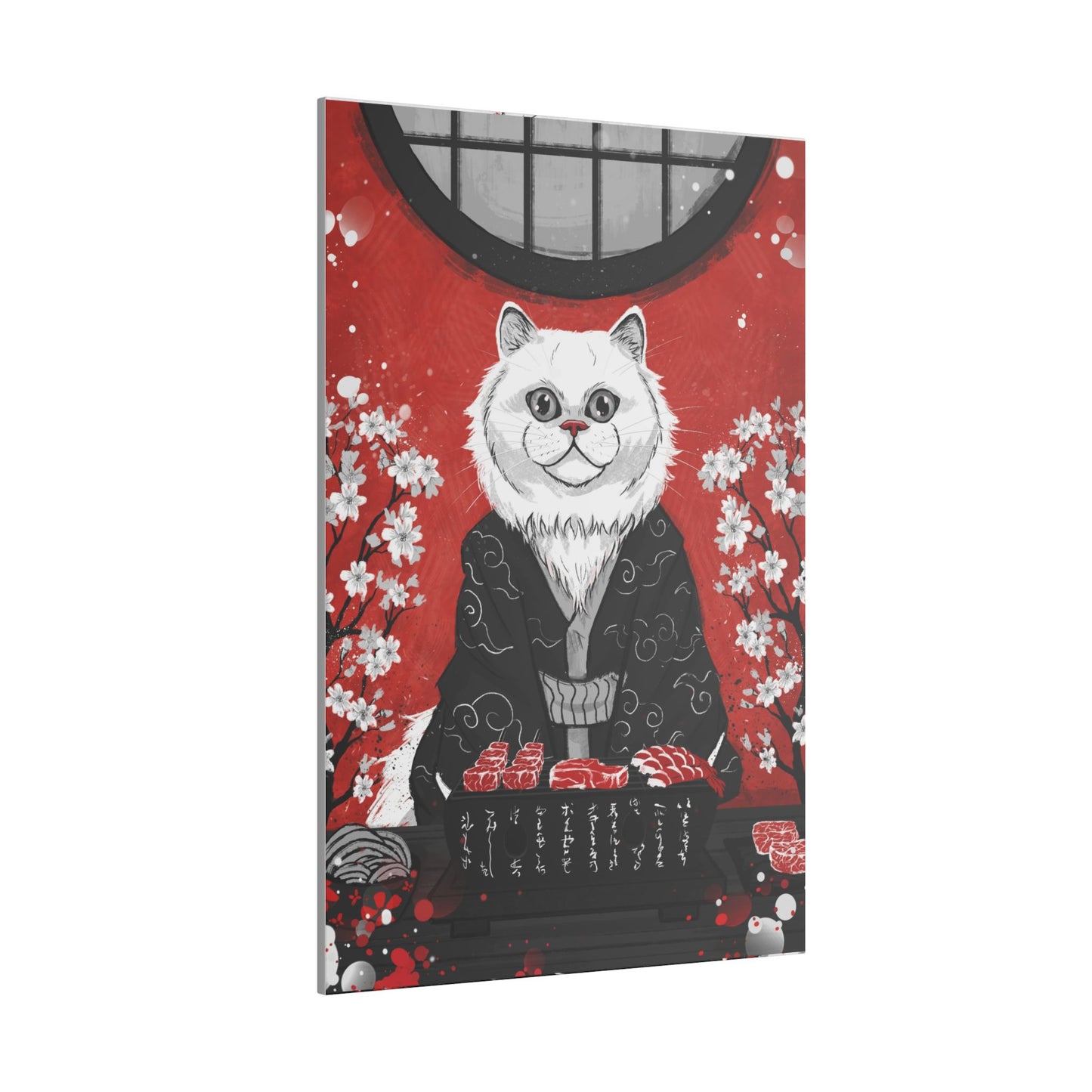 Neko no Yakiniku - Matte Canvas, Stretched, 0.75"