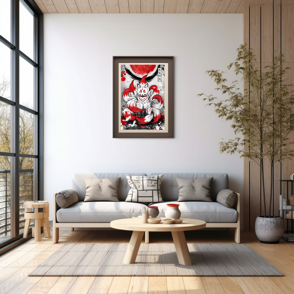 Spirit of the Nine Tails - Japanese Fine Art Print