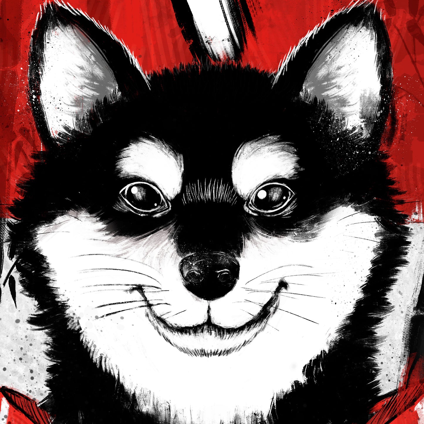 Bowl of the Brave Shiba - Japanese Fine Art Print