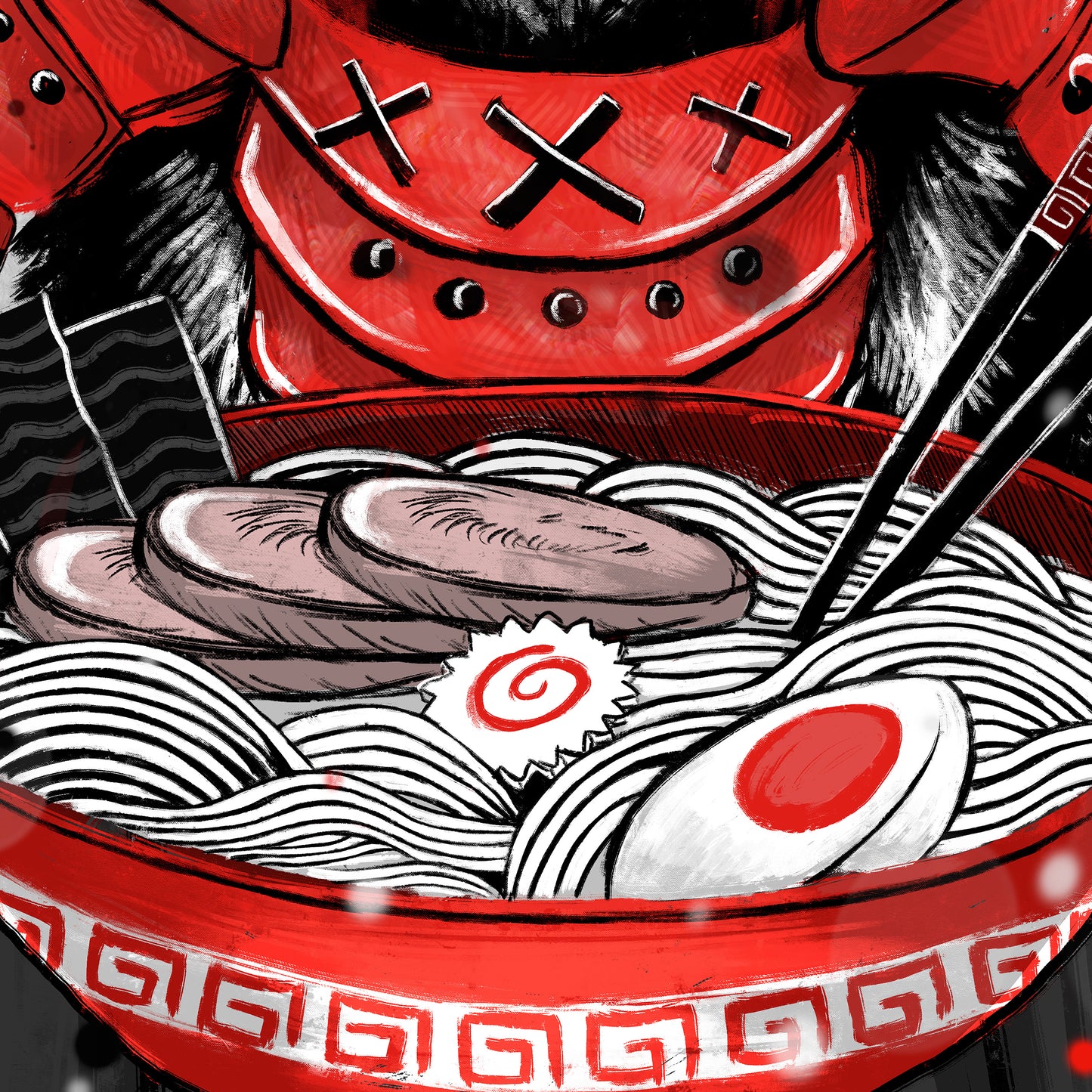 Bowl of the Brave Shiba - Japanese Fine Art Print