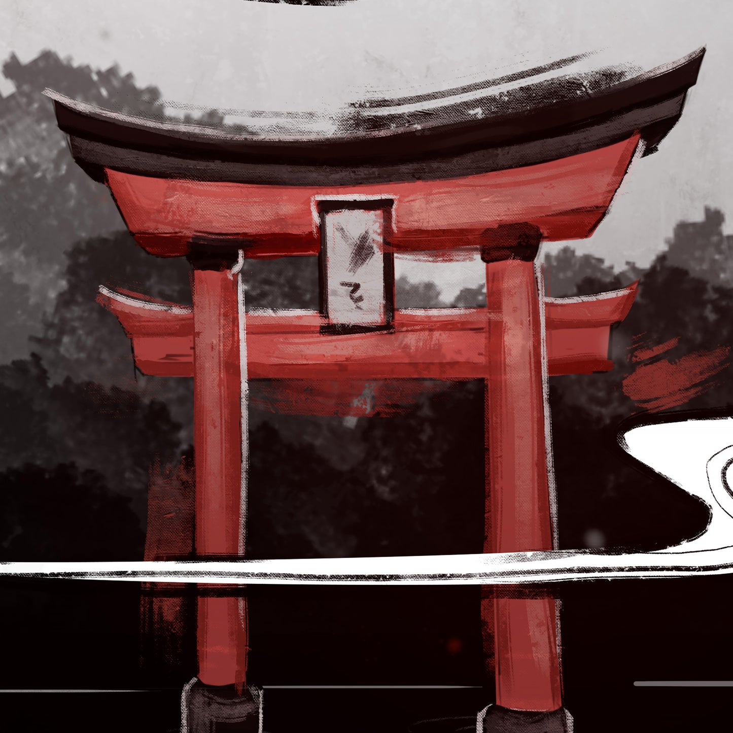 Gate of Tranquil Opposites - Japanese Fine Art Print