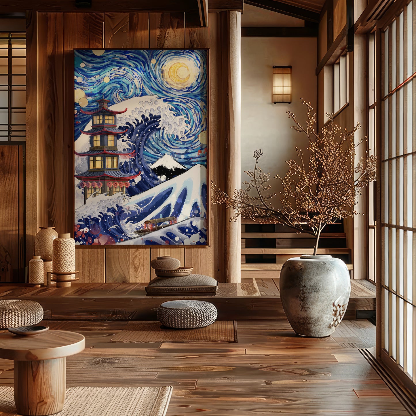 The Starry Wave Temple - Japanese Fine Art Print