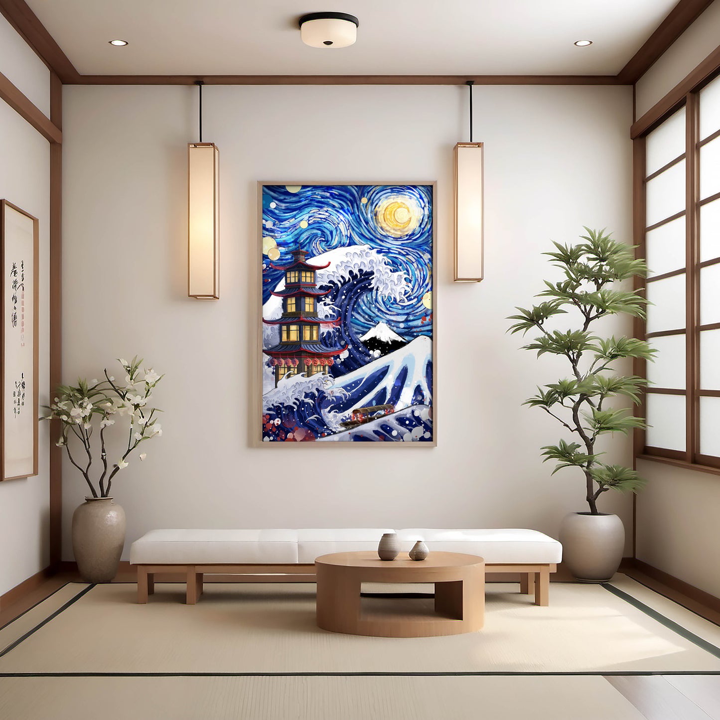 The Starry Wave Temple - Japanese Fine Art Print