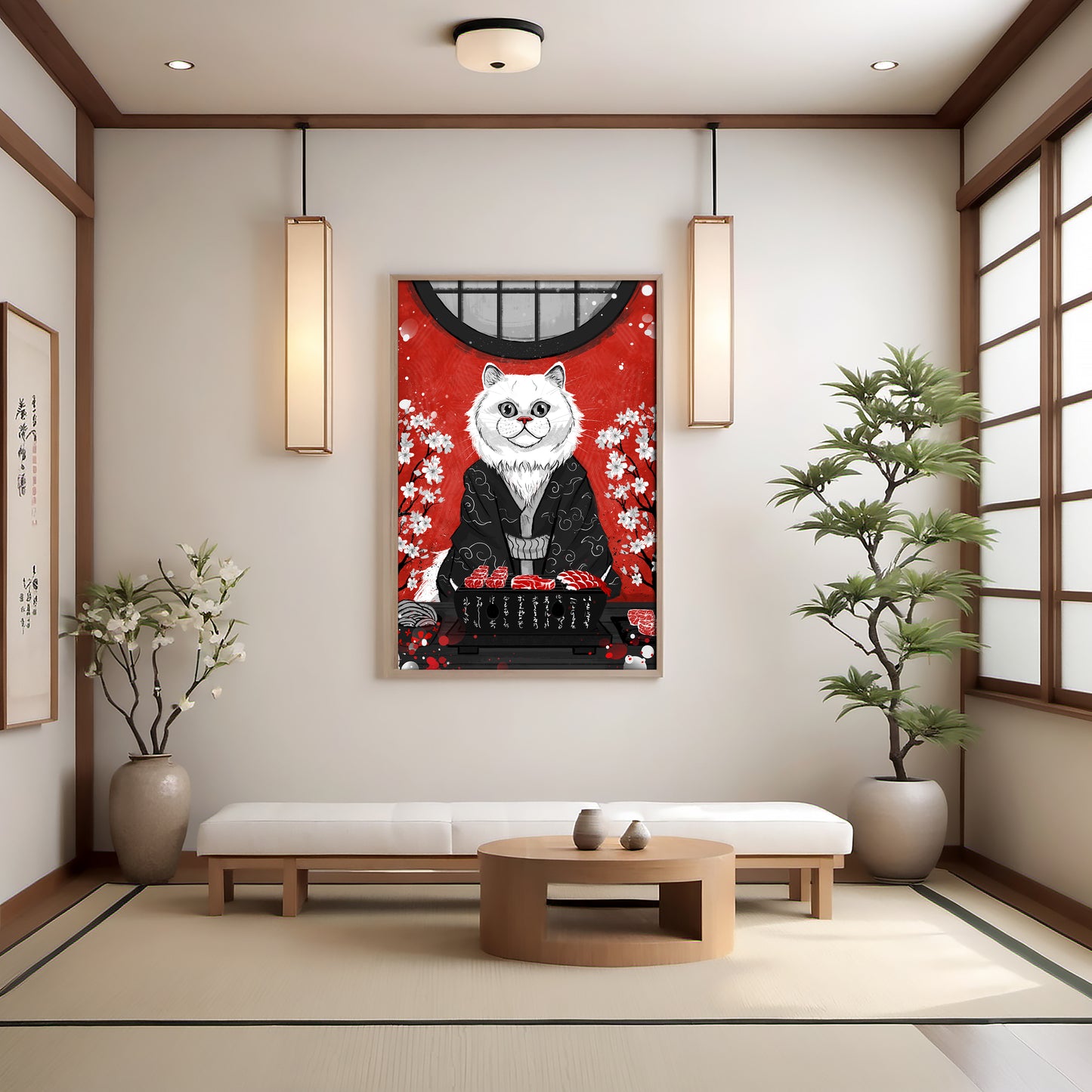 Neko no Yakiniku - Japanese Fine Art Print