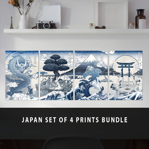 Japan Set of 4 Prints Bundle