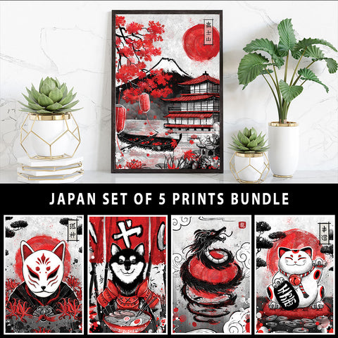 Japan Set of 5 Prints Bundle 02