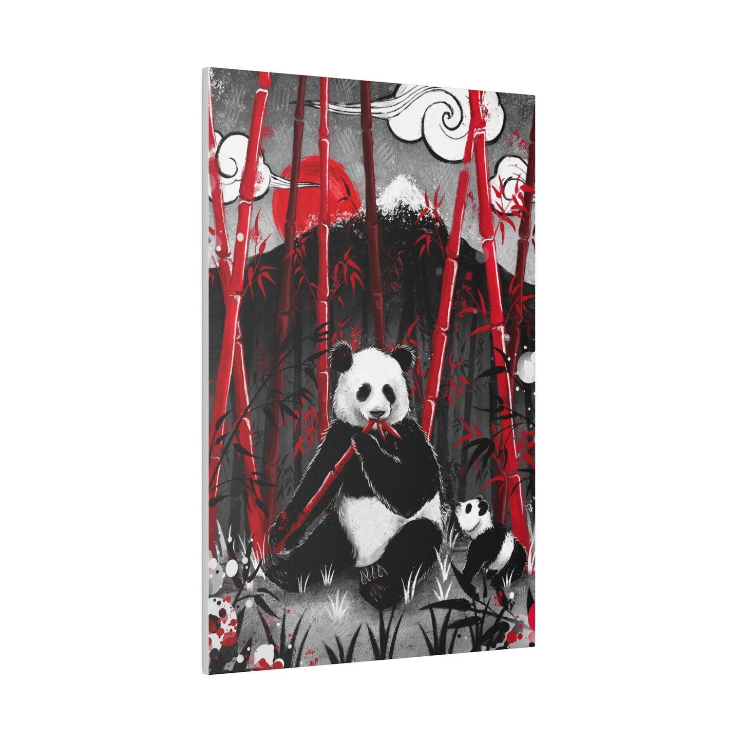 Dawn of the Bamboo Guardians - Matte Canvas, Stretched, 0.75"