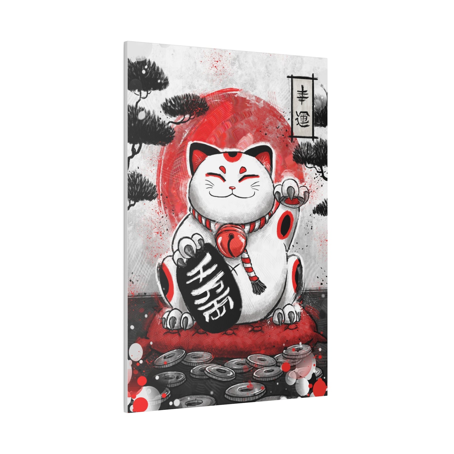 Maneki-Neko’s Blessing - Matte Canvas, Stretched, 0.75"