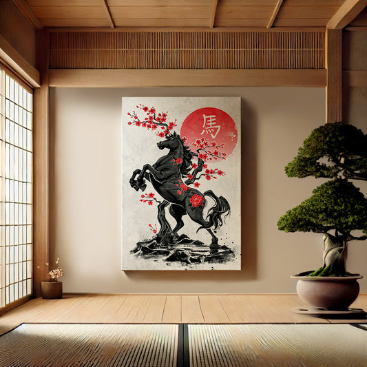 Fire Horse - Matte Canvas, Stretched, 0.75"