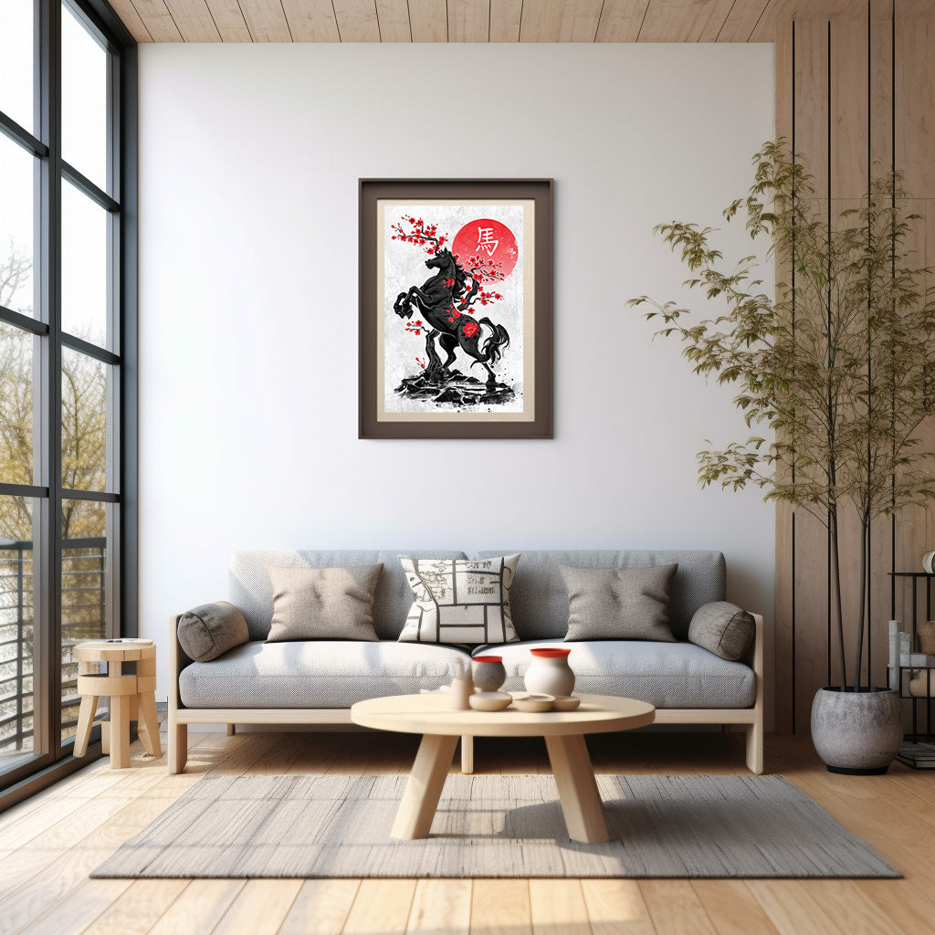 Fire Horse - Japanese Fine Art Print