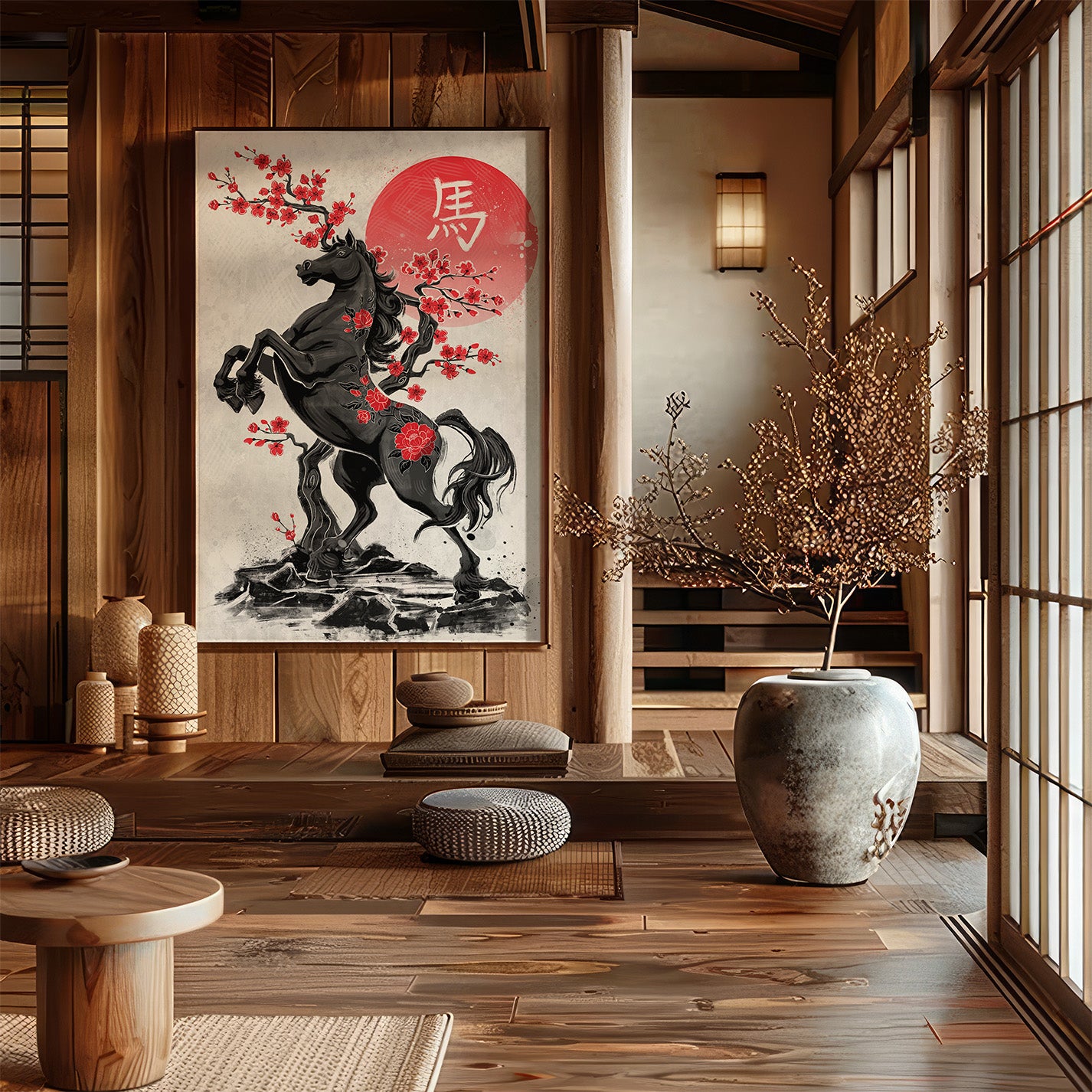 Fire Horse - Japanese Fine Art Print