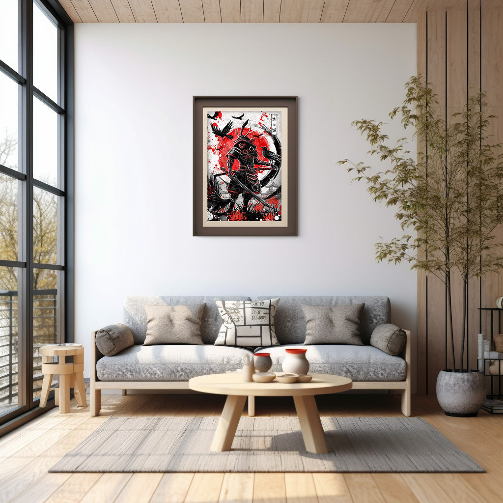 Bushido's Shadow - Japanese Fine Art Print