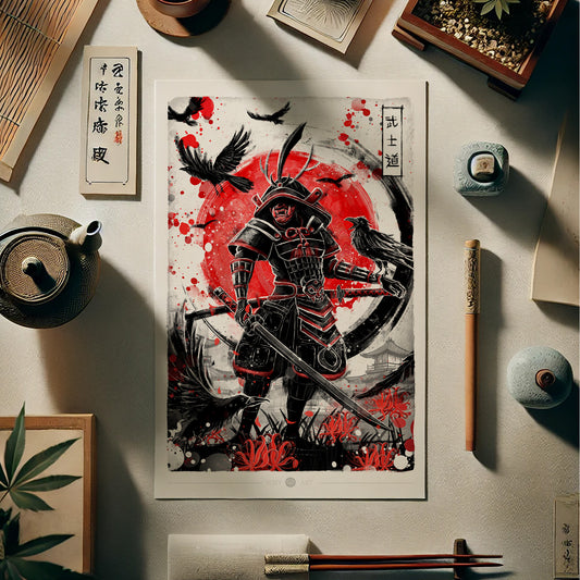 Bushido's Shadow - Watercolor Print