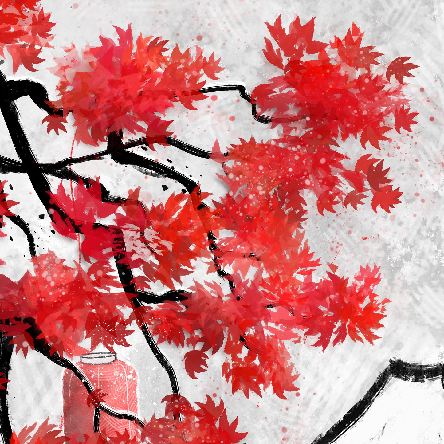 Autumn Temple by Fuji’s Lake - Matte Canvas, Stretched, 0.75"