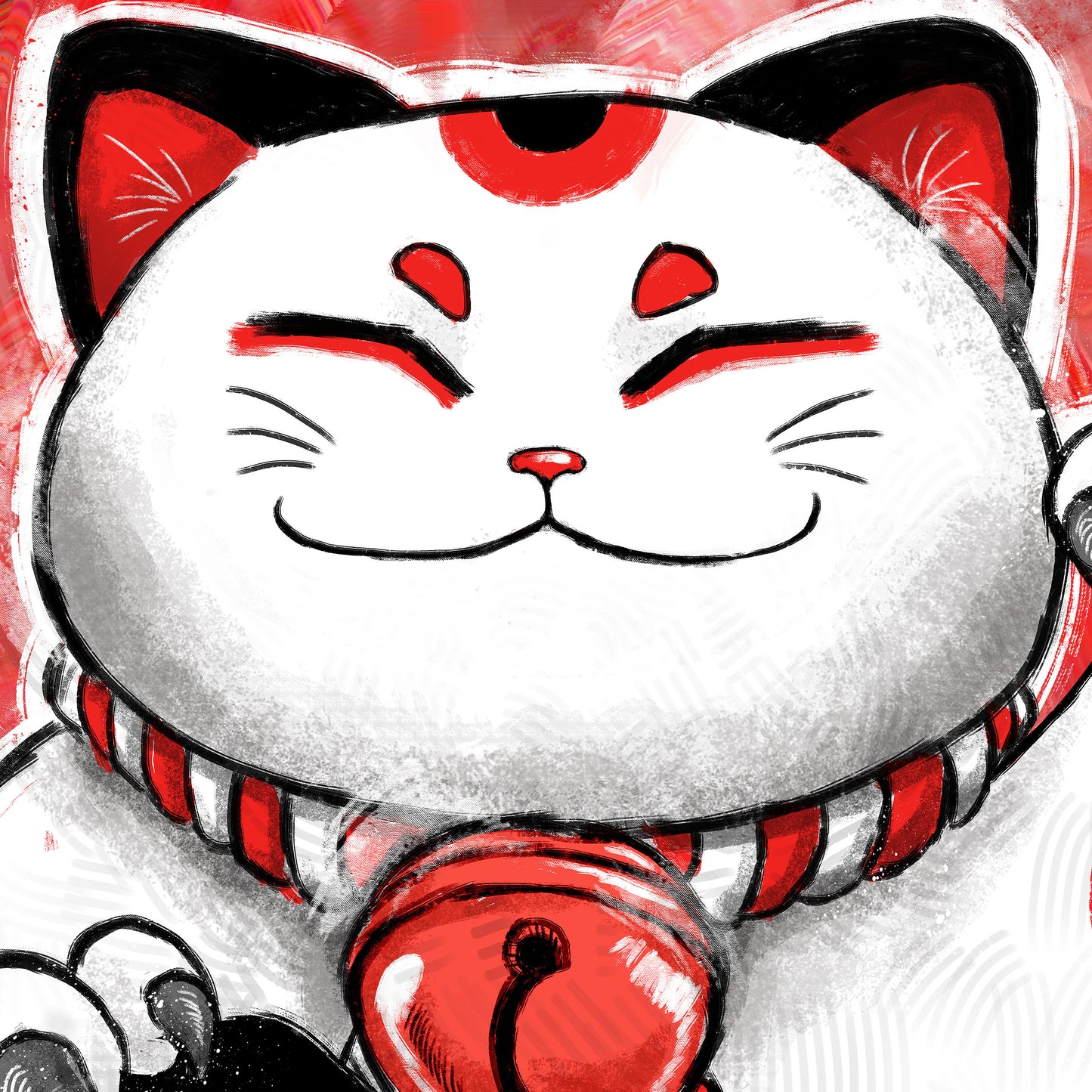 Maneki-Neko’s Blessing - Japanese Fine Art Print