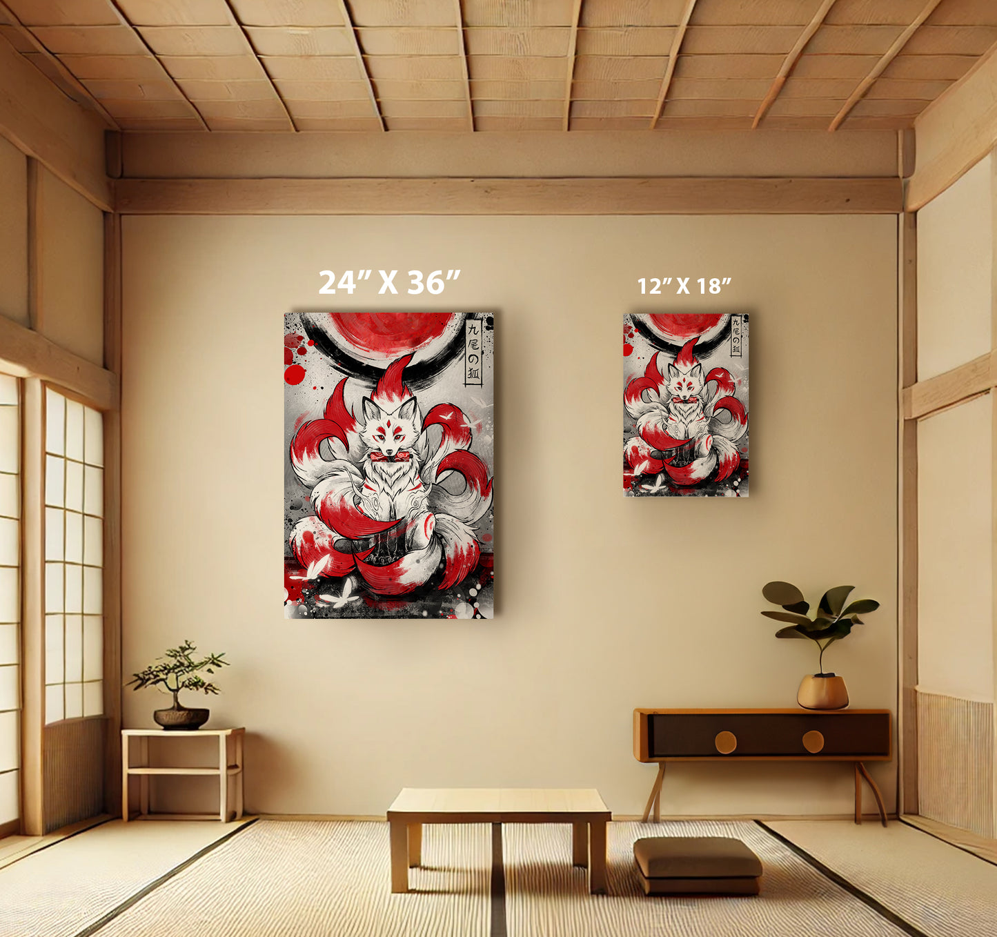 Spirit of the Nine Tails - Matte Canvas, Stretched, 0.75"