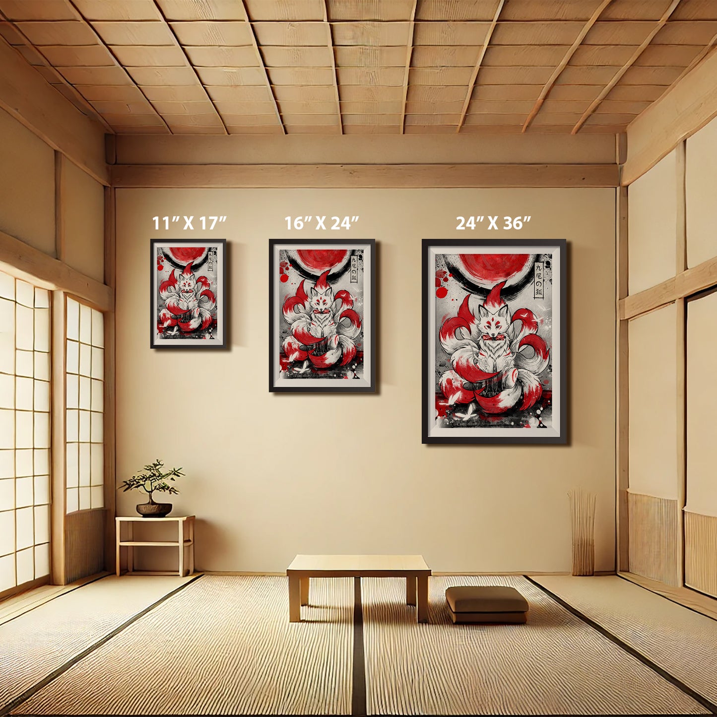 Spirit of the Nine Tails - Watercolor Print