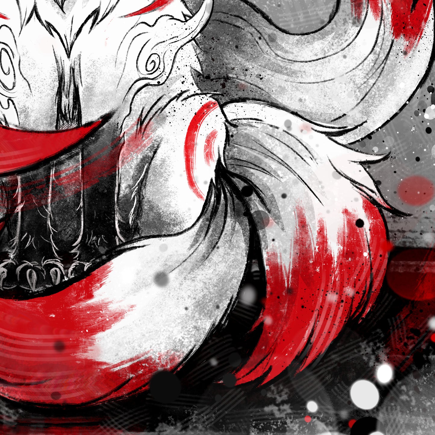 Spirit of the Nine Tails - Matte Canvas, Stretched, 0.75"