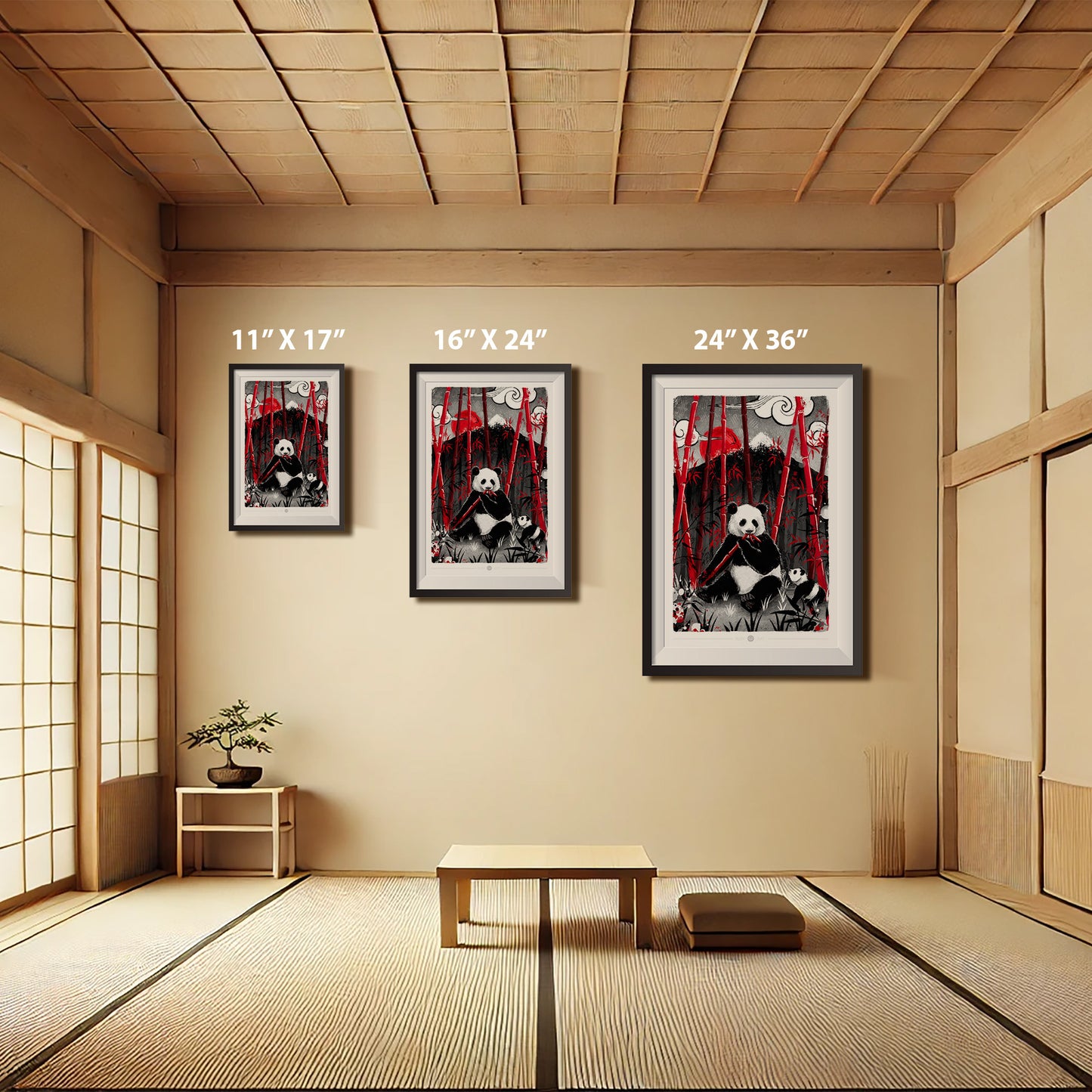 Dawn of the Bamboo Guardians - Watercolor Print