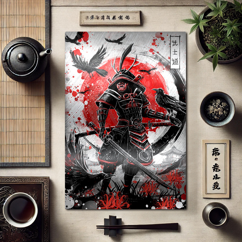 Bushido's Shadow - Brushed Aluminum Print