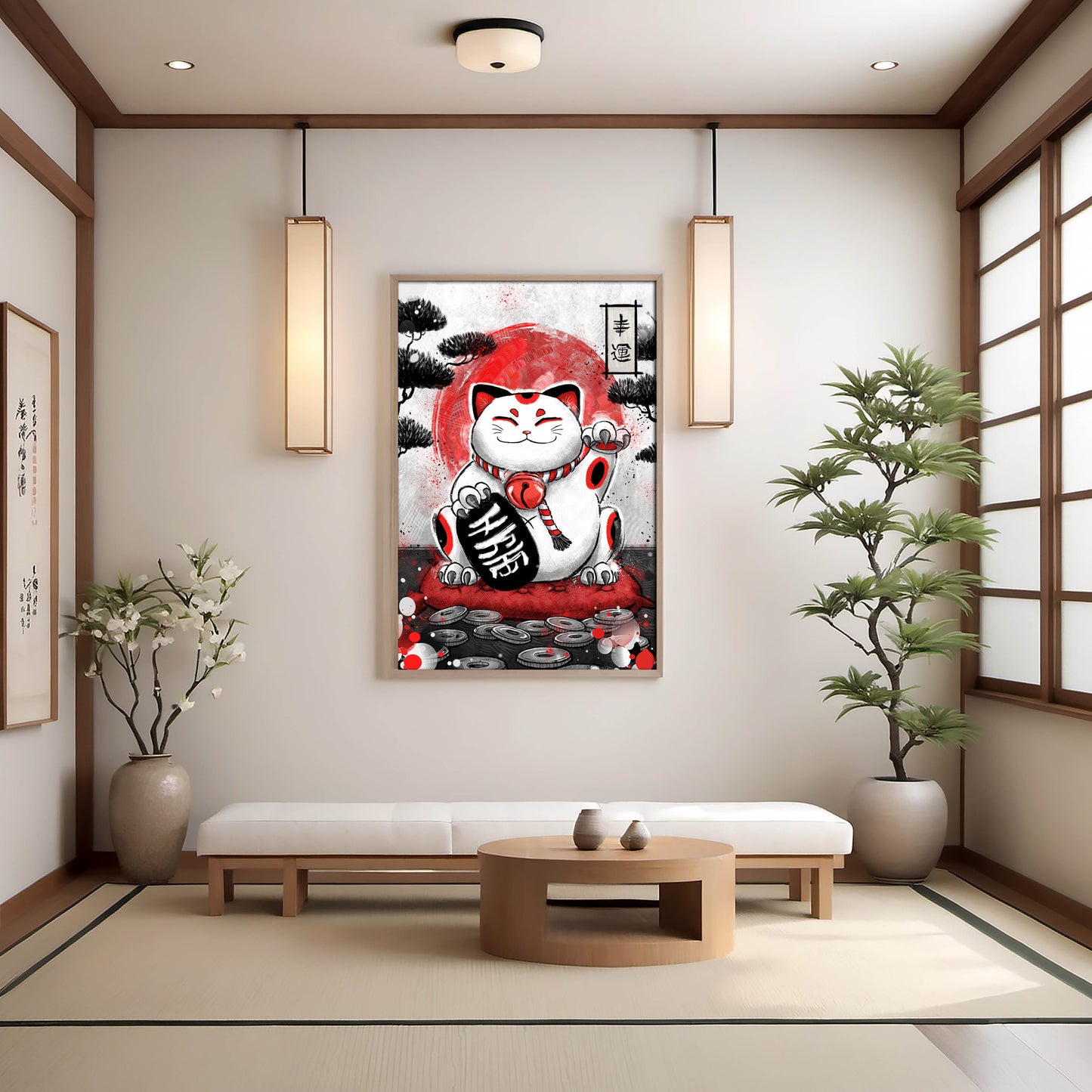 Maneki-Neko’s Blessing - Japanese Fine Art Print