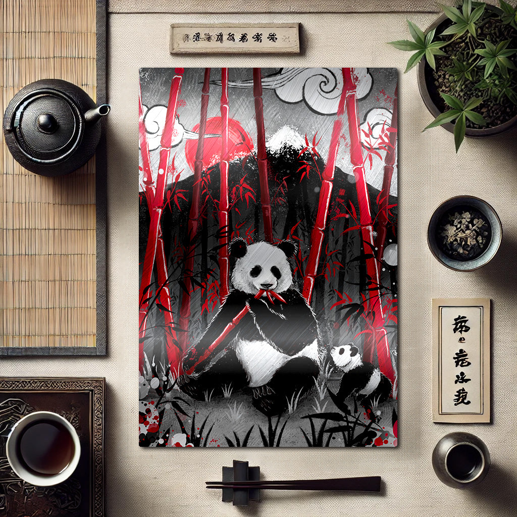 Dawn of the Bamboo Guardians - Brushed Aluminum Print