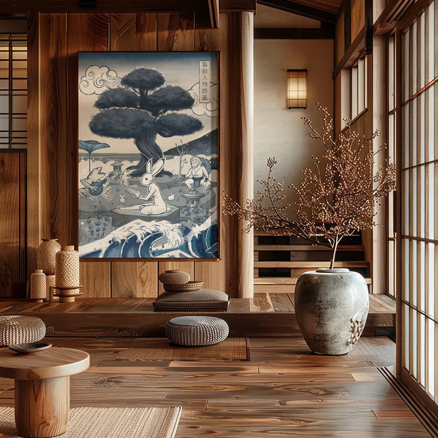 Choju-Giga Under the Sacred Tree - Japanese Fine Art Print