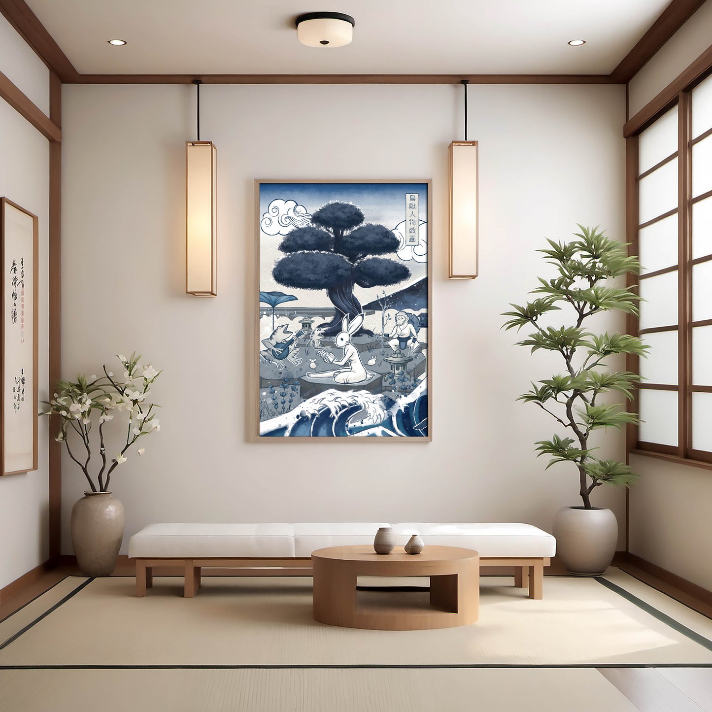 Choju-Giga Under the Sacred Tree - Japanese Fine Art Print