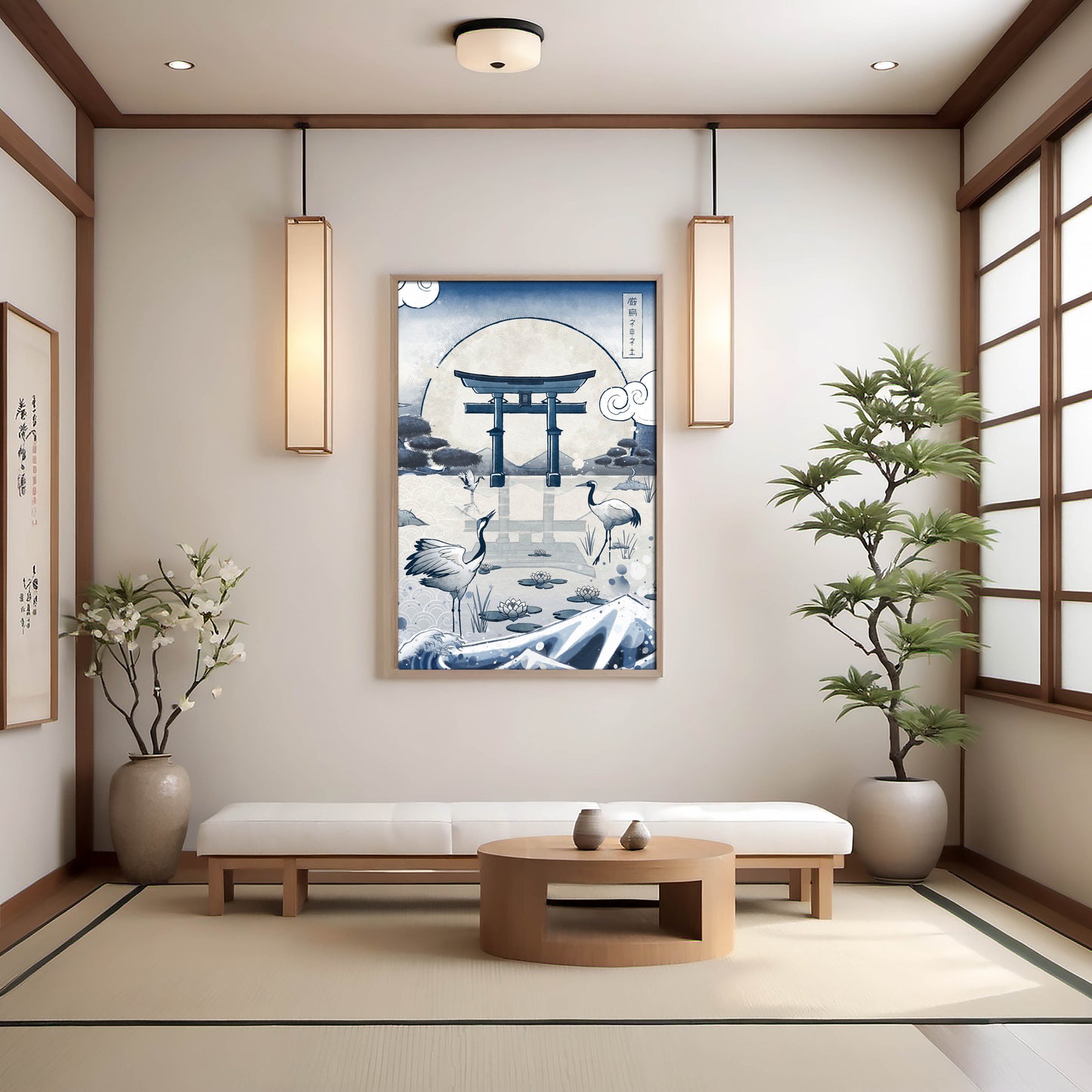 Dawn Chorus at the Torii - Japanese Fine Art Print