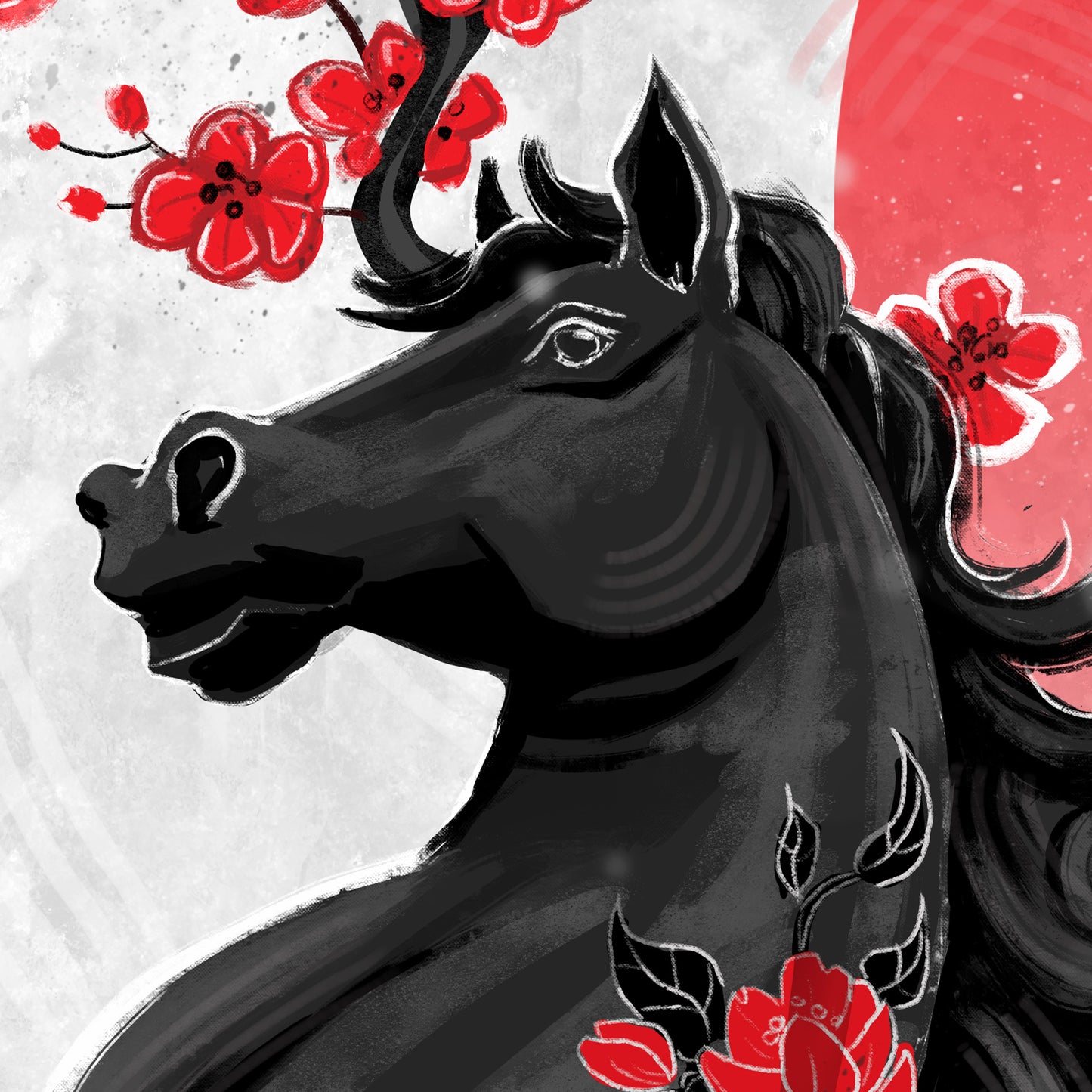 Fire Horse - Japanese Fine Art Print