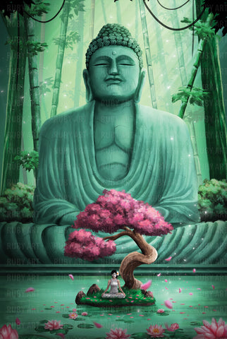 Lotus Buddha - Metal Print