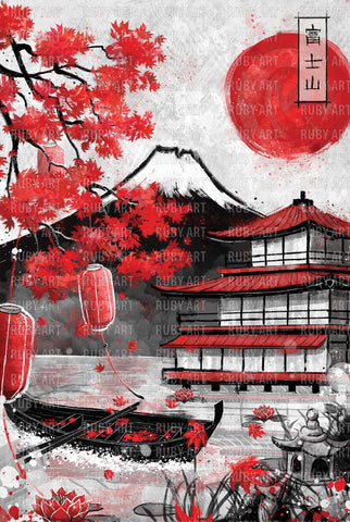 Japan Fuji - Canvas Print