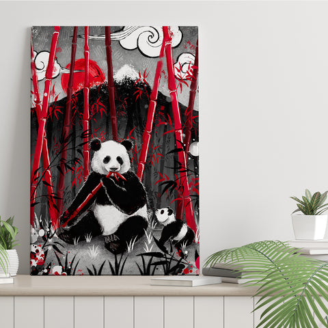Japan - Panda- Canvas Print