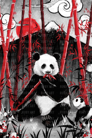 Japan - Panda - Metal Print
