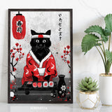 Japan - Sushi Cat Art Print