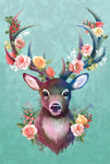 Spring Collection - Deer - Metal Print